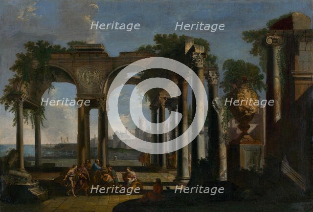 Saint Paul preaching in Campagna, 1730-1740. Creator: Giovanni Paolo Panini.