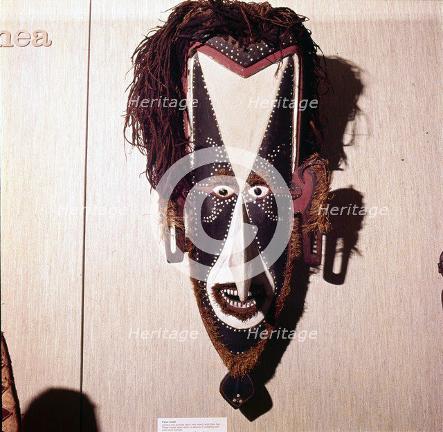 Face-Mask worn in dances to celebrate the wild plum harvest, New Guinea.  Artist: Unknown.