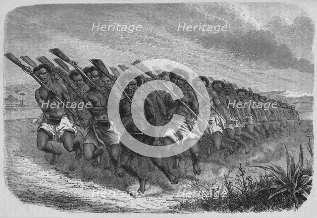 'New Zealand War-Dance', c1880. Artist: Unknown.