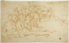 Cavalry Escorting Coach, n.d. Creator: Hendrik Verschuring.