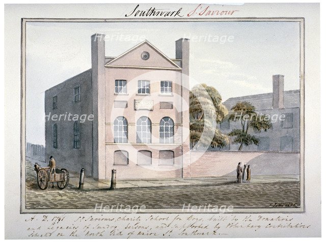 St Saviour's Charity School, Union Street, Southwark, London, 1825. Artist: G Yates