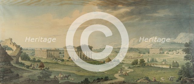View of Paestum. Artist: González Velázquez, Isidro (1764-1840)
