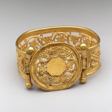 Bracelet with Grapevine Pattern, Byzantine, late 6th-early 7th century. Creator: Unknown.