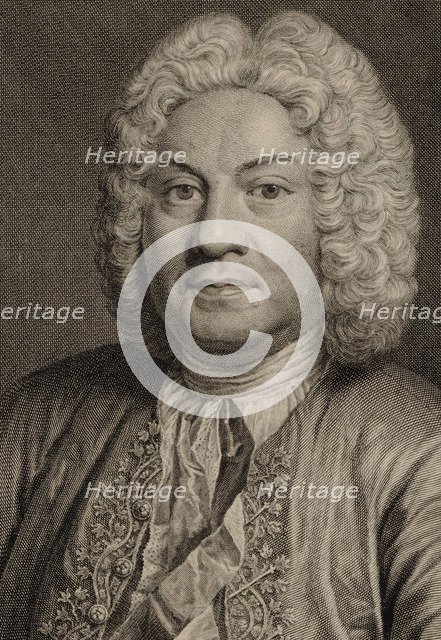 Portrait of the composer François Couperin (1668-1733), ca 1730.