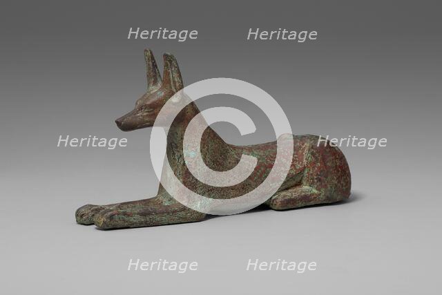 Statuette of a Jackal, Egypt, Late Period, Dynasty 26 (664-525 BCE). Creator: Unknown.