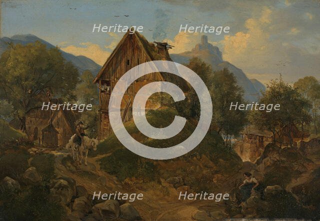 Rhine landscape, 19th century. Creator: Ludwig Richter.