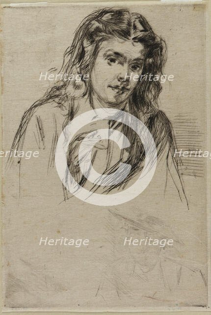 Fumette's Bent Head, 1859. Creator: James Abbott McNeill Whistler.