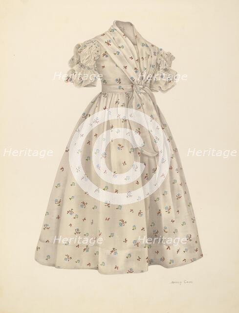 Girl's Dress, 1935/1942. Creator: Nancy Crimi.