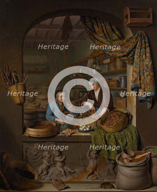 A Grocer's Shop, 1717. Creator: Willem van Mieris.