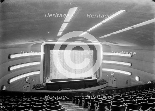 Auditorium of the Odeon, Claremont Road, Surbiton, London, c1934. Artist: J Maltby