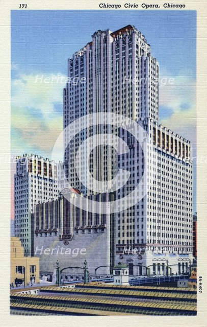 Civic Opera House, Chicago, Illinois, USA, 1938. Artist: Unknown
