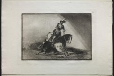 Bullfights: Charles V spearing a bull, 1876. Creator: Francisco de Goya (Spanish, 1746-1828).