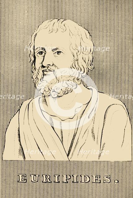'Euripides',  (c480-406 BC), 1830. Creator: Unknown.