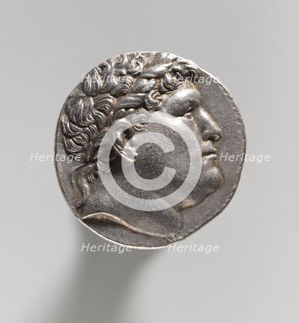 Tetradrachm: Head of Philetauros with Laureate Diadem (obverse), 262-241 BC. Creator: Unknown.