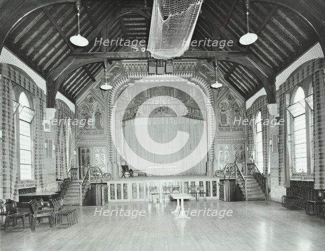 The theatre proscenium, Normansfield Hospital, Richmond upon Thames, 1976. Artist: Unknown.