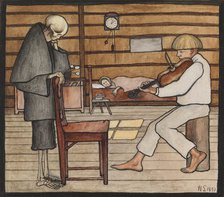 Death Listens, 1897. Creator: Hugo Simberg.