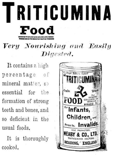 Advertisement for Triticumina Food, 1895. Creator: Unknown.