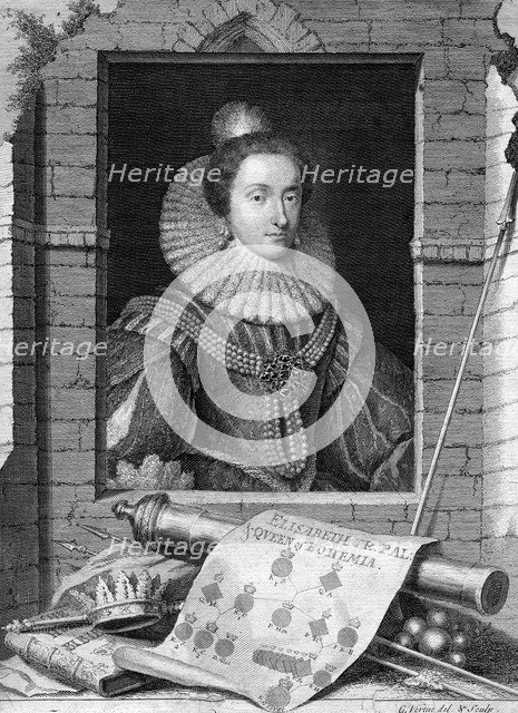 Elizabeth of Bohemia, c1700-1750.Artist: George Vertue