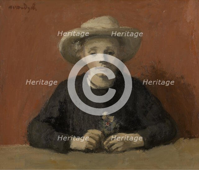 Gusta in a Little Hat, 1940s? Creator: Albert Van Dyck.