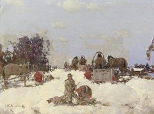 Russian Hunters, early-mid 20th century.  Creator: Stepan Fedorovic Kolesnikov.