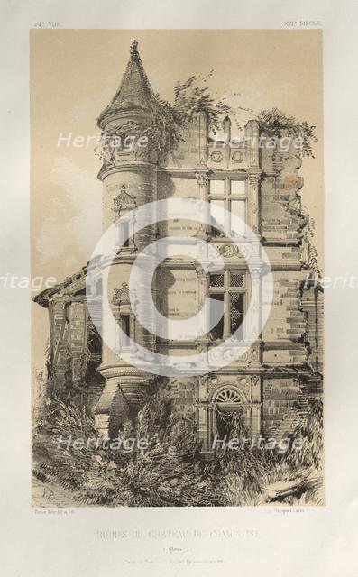 ...Pl. 24, Ruines Du Chateau De Champlost (Yonne), published 1860. Creator: Victor Petit (French, 1817-1874).