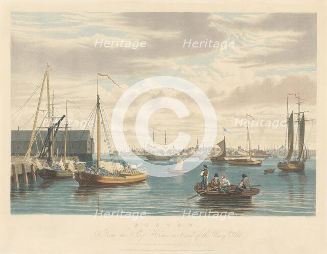 Boston: From the Ship House West End of the Navy Yard, published 1833. Creator: William James Bennett.