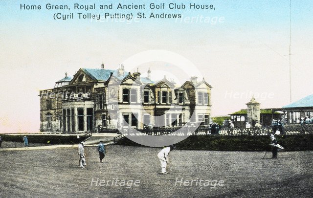 Home Green, Royal and Ancient Clubhouse, St Andrews, c1900. Artist: Unknown