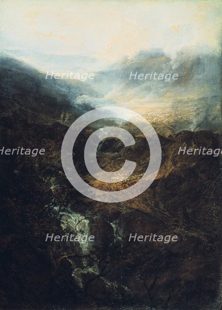 'Morning amongst the Coniston Fells, Cumberland', 1798. Artist: JMW Turner