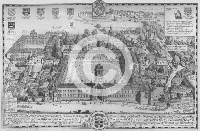 'Christchurch, Oxford', 1916. Artist: Edmund Hort New.