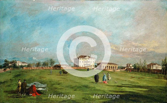 The Villa Loredan, Paese, early 1780s. Creator: Francesco Guardi.