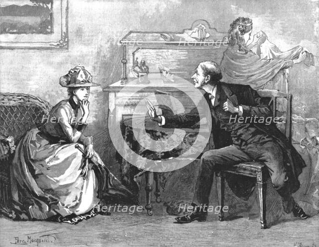 '" Madame Leroux"; By Francis Eleanor Trollope; All this Mr. Shard said with an intent and...',1890. Creator: Percy Macquoid.