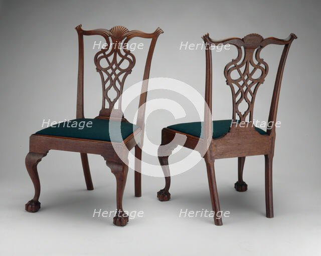 Pair of Side Chairs, 1770/90. Creator: Chapin School of Cabinetmakers.