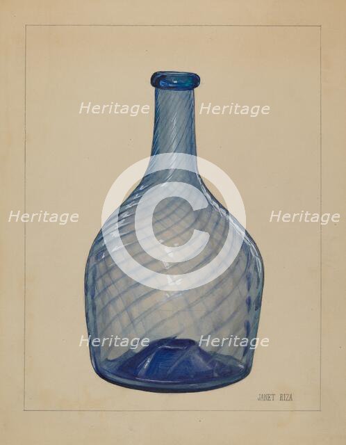 Bottle, c. 1937. Creator: Janet Riza.