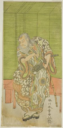 The Actor Nakamura Nakazo I as Hige no Ikyu in the Play Sakai-cho Soga Nendaiki..., c. 1771. Creator: Shunsho.