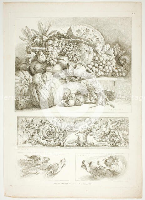 Plate Three of 38 from Oeuvres de J. B. Huet, 1796–99. Creator: Jean Baptiste Marie Huet.