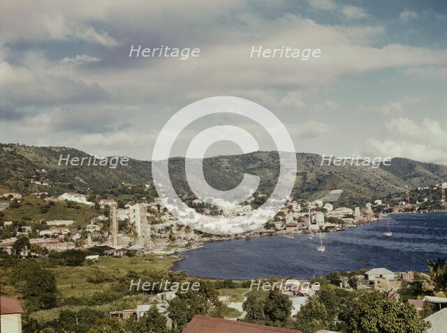 French village, a small settlement on St. Thomas Island, Virgin Islands, 1941. Creator: Jack Delano.