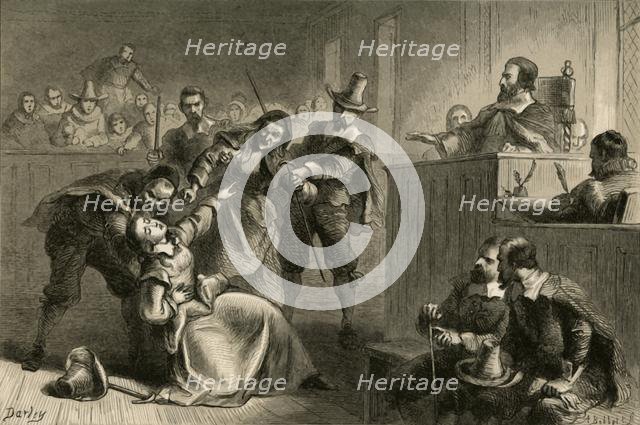 'Edmund Cheeseman's Wife Before Governor Berkeley', (1877). Creator: Albert Bobbett.