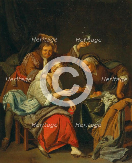 Brothel scene. Creator: Toorenvliet, Jacob (ca 1635-1719).