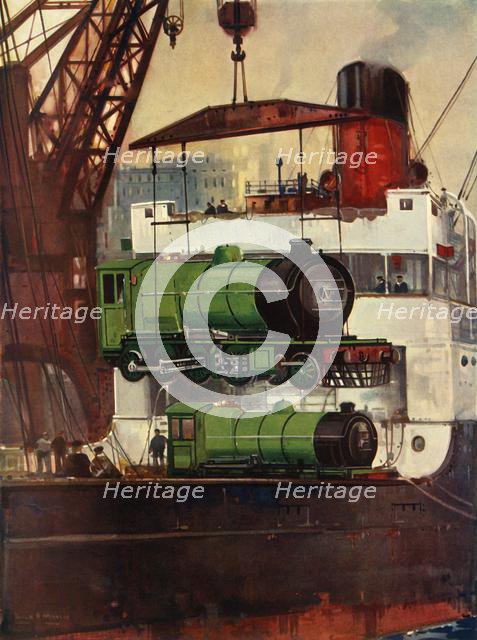 'Shipping Locomotives ', c1930. Creator: Unknown.