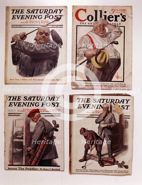 Saturday Evening Post and Collier's magazine covers, American, 1911-23. Artist: Unknown
