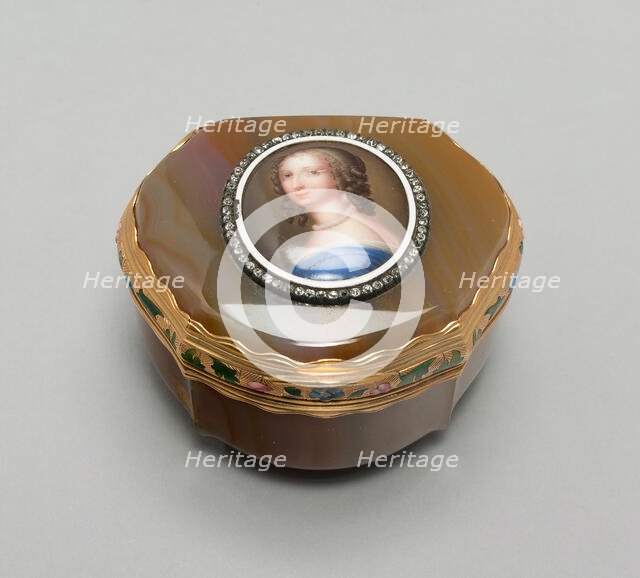 Snuff Box: Portrait of Henrietta, Duchesse d'Orleans, France, 18th century. Creator: Unknown.