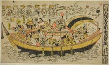 Eight Scenes of Kanazawa (Kanazawa hakkei): The Dance of Asahina and Umejumaru..., c. 1707. Creator: Torii Kiyonobu I.