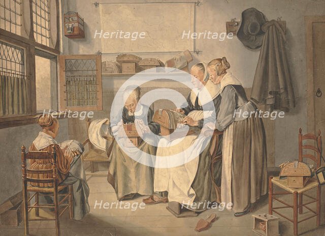 Women making lace, (1800?). Creator: Unknown.