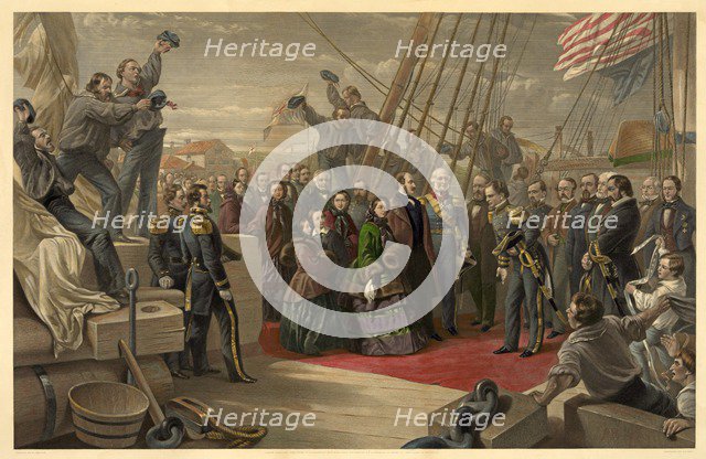 Queen Victoria visiting HMS Resolute, 16th December, 1856.