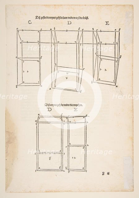 Illustration from Dürers Vier Bucher von Menslicher Proportion, Nuremberg, 1528.n.d. Creator: Albrecht Durer.