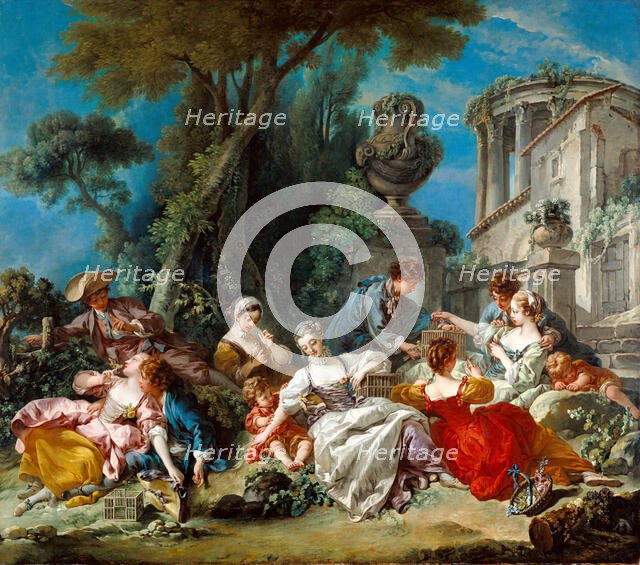 The Bird Catchers, 1748. Creator: Francois Boucher.