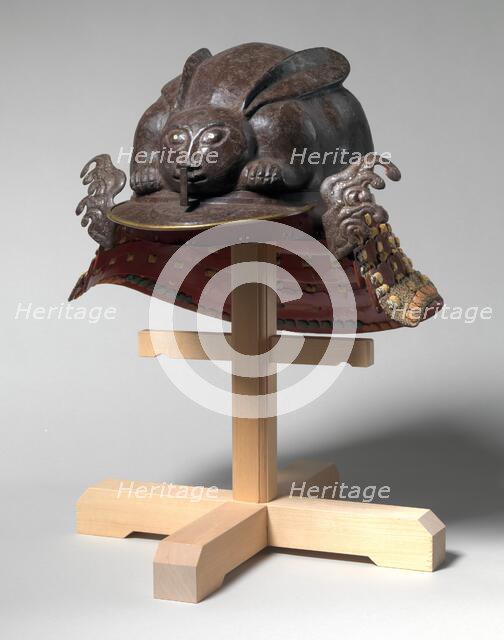 Helmet in the Shape of a Crouching Rabbit, Japanese, 17th century. Creator: Unknown.