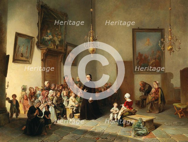 A Sunday school. Creator: Fabius, Jan (1820-1889).