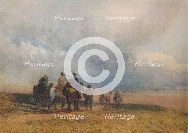 'Crossing the Sands, Ulverston', c1834. Artist: David Cox the elder.