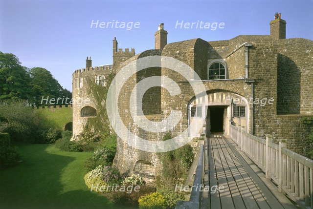The keep with trees, Longtown Castle, Herefordshire, 1992. Artist: Unknown